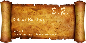 Dobsa Rozina névjegykártya